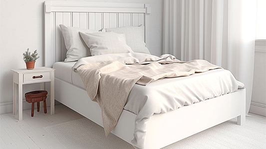 Białe meble w aranżacji sypialni